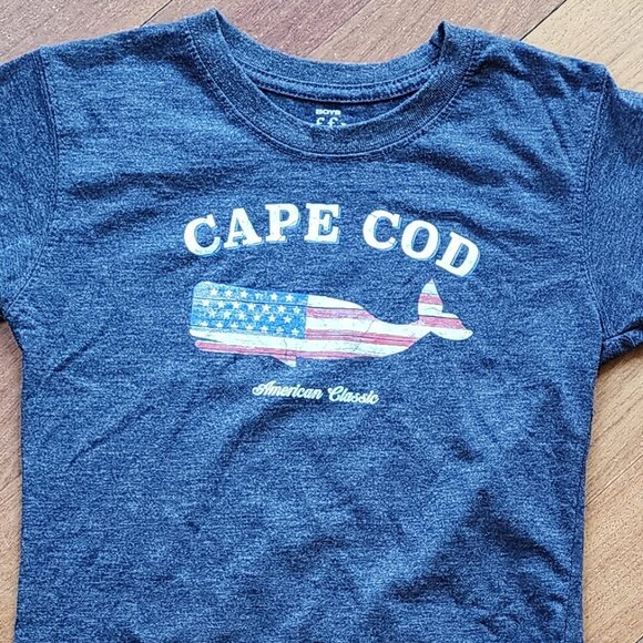 NWOT Cuffy's Blue/Gray American Whale "Cape Cod" Toddler T-Shirt Size 3T - Picture 2 of 8
